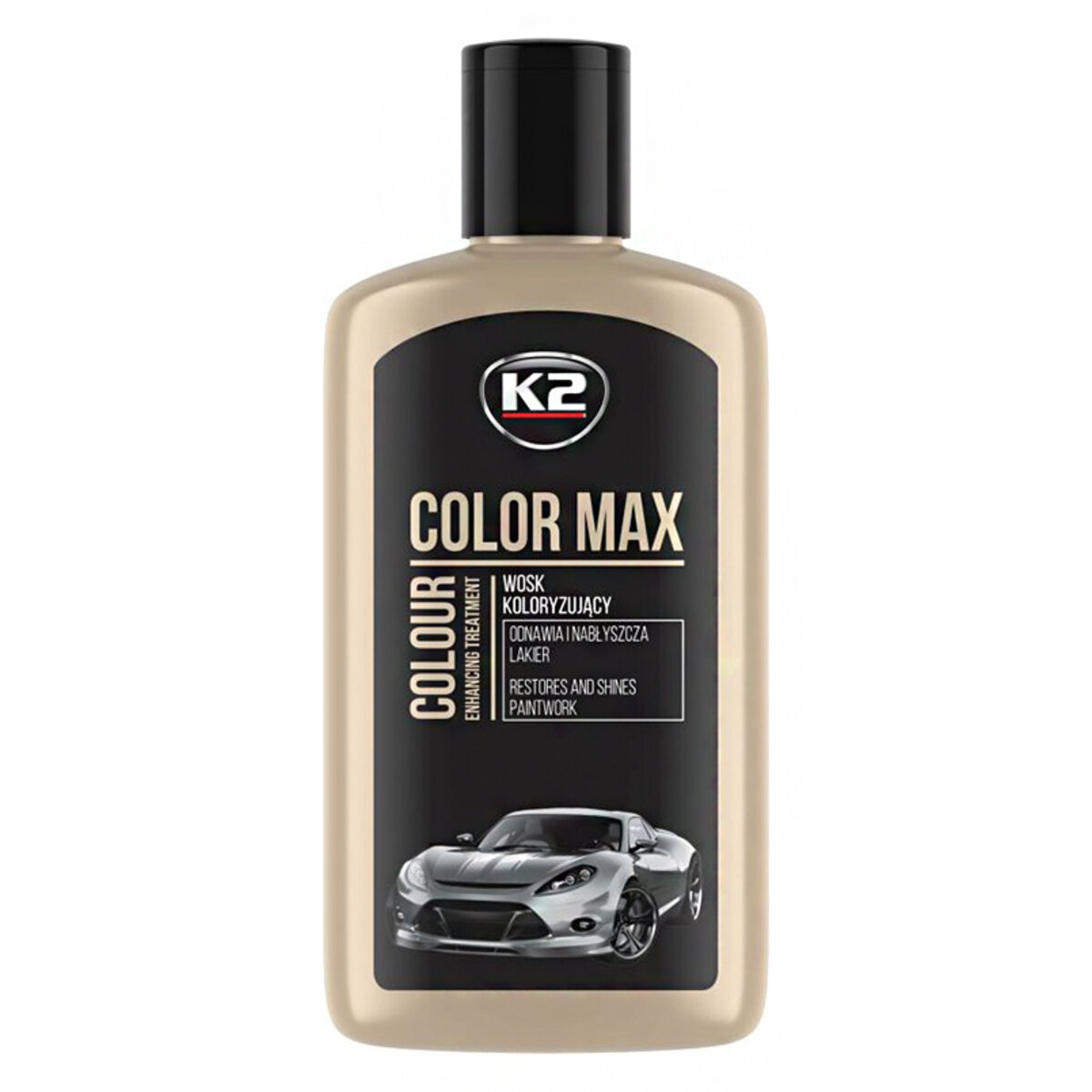 Поліроль восковий для кузова K2 Color Max чорний 250мл (K020CAN) дивитися фото №1