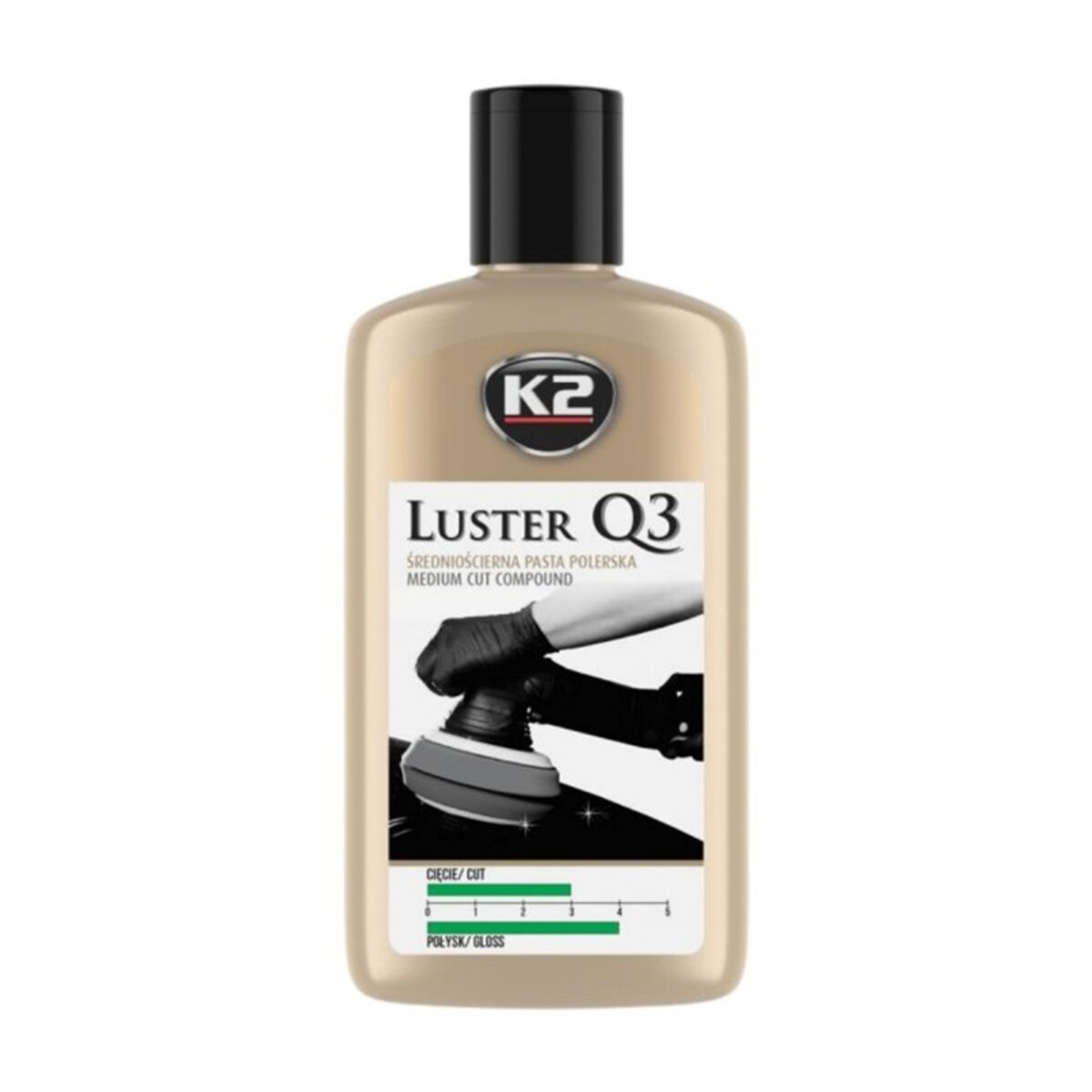 Паста для полірування кузова K2 Luster Q3 250г зелена (L3200N ) дивитися фото №1