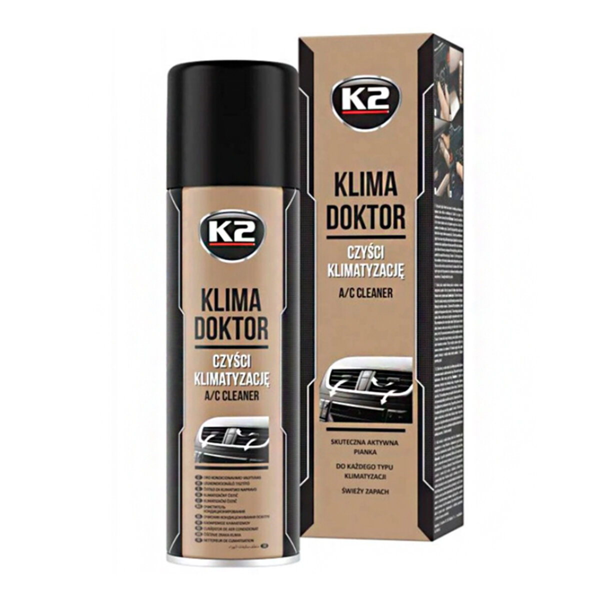 Очисник автокондиціонерів (аерозоль) K2 KLIMA DOCTOR, 500мл (W1001) дивитися фото №1