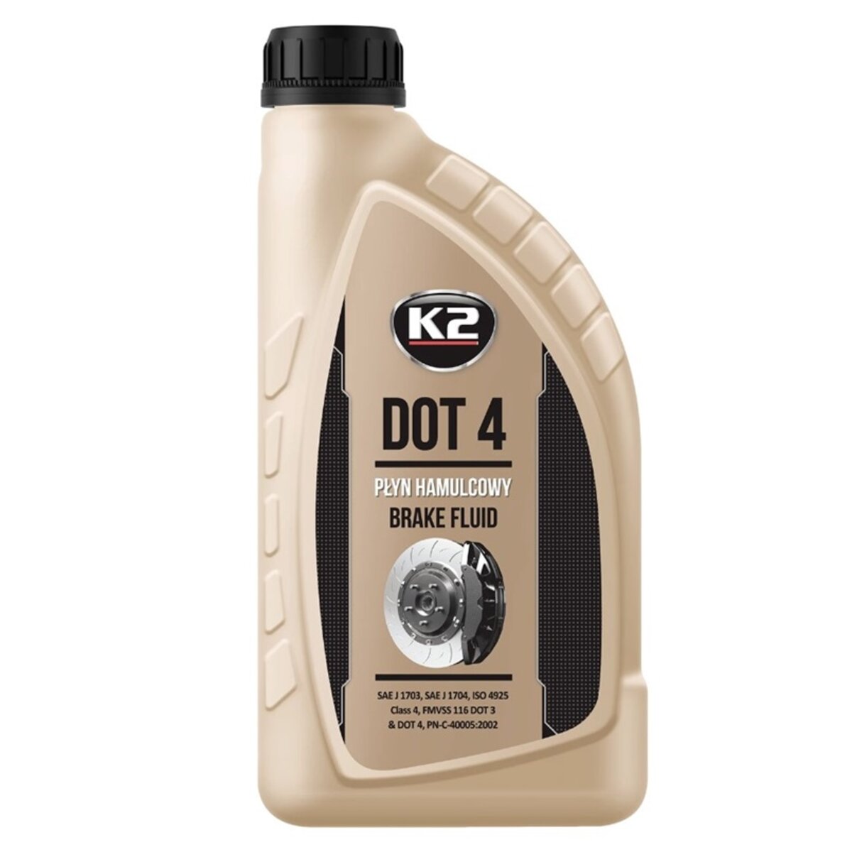 Гальмівна рідина K2 Turbo Brake Fluid DOT 4 1л (T108) дивитися фото №1