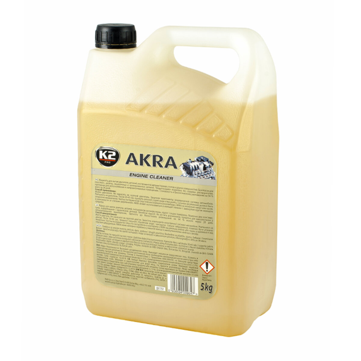 Засіб для зовнішнього миття двигуна (рідина) K2 AKRA, 5л (EK1751 (K305)) дивитися фото №4