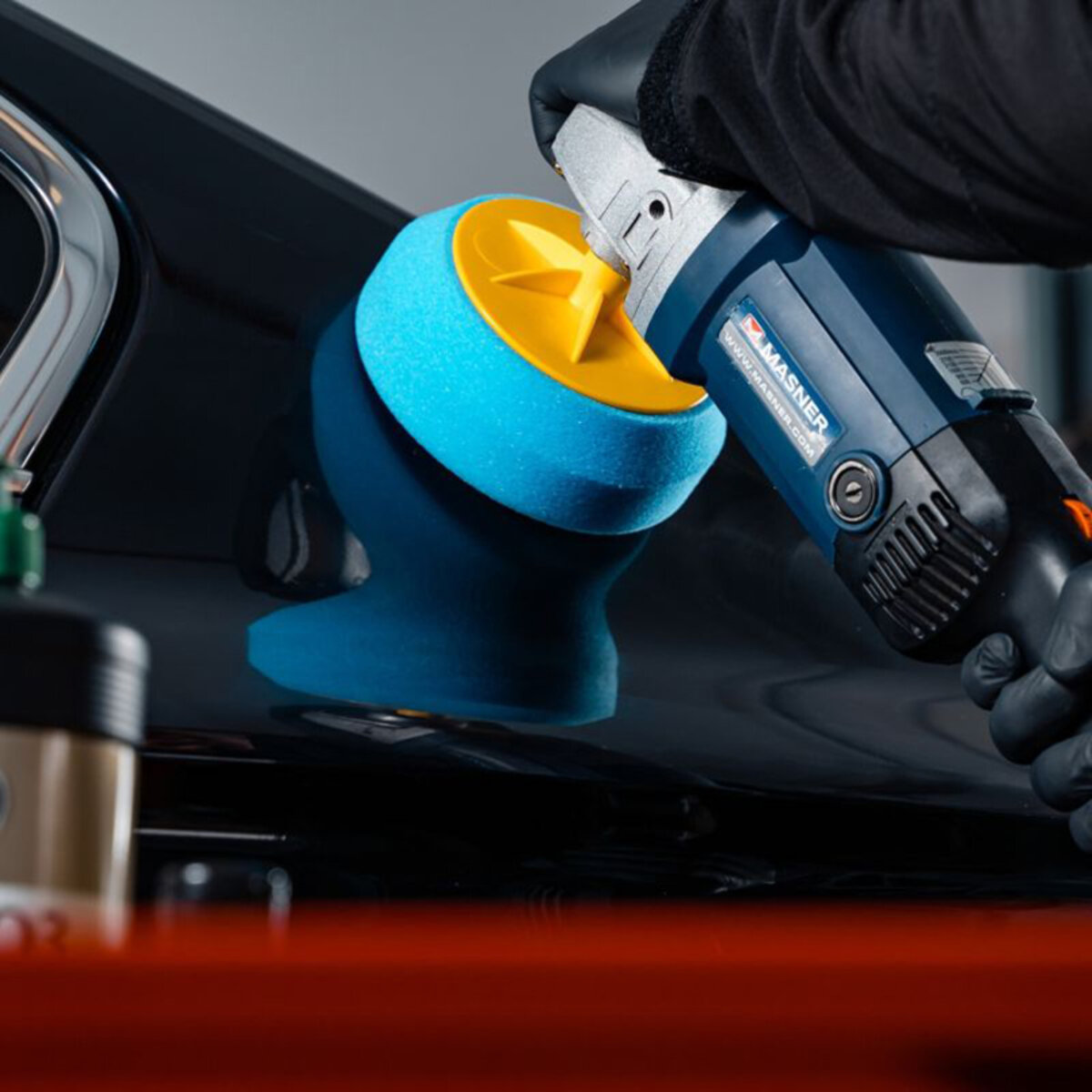 Губка полірувальна K2 Duraflex жорстка для лакофарбових покриттів 150х50мм блакитна (L641) дивитися фото №2