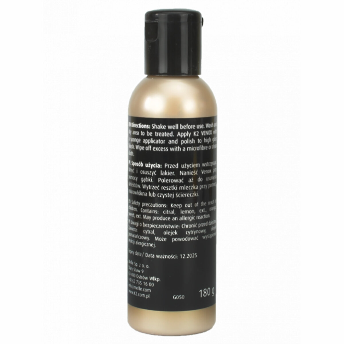 Молочко для полірування кузова K2 VENOX, 180г (G0501) дивитися фото №5