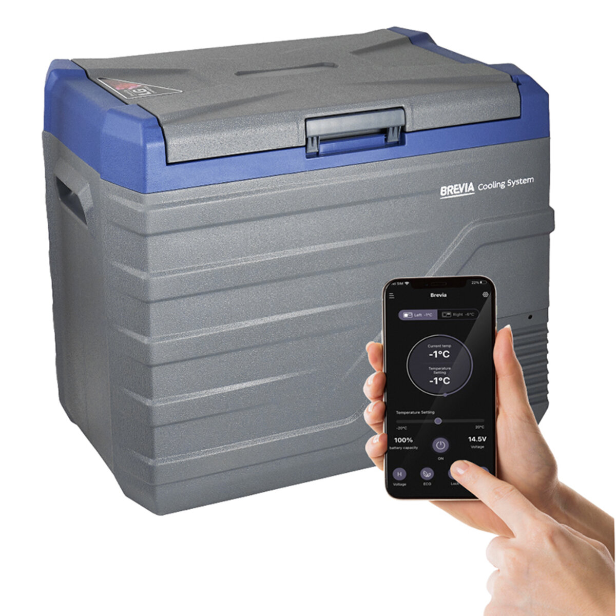 Холодильник автомобильный Brevia 44л (компрессор LG) 22945 (22945) смотреть фото №1