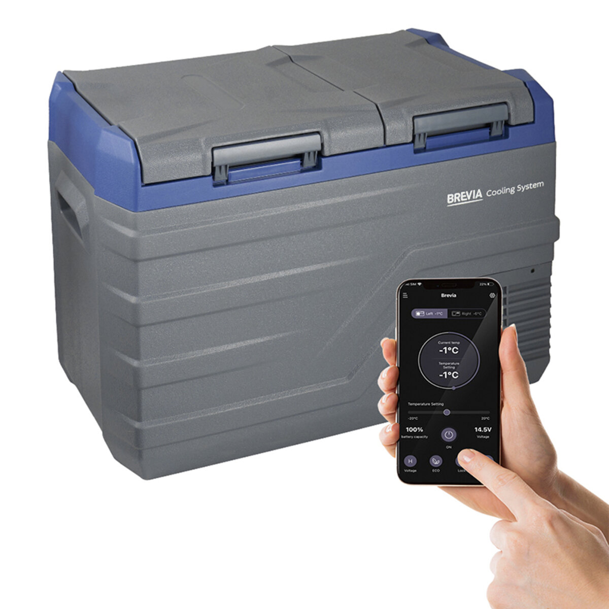 Холодильник автомобільний Brevia 32л двокамерний 22950 (22950) дивитися фото №1