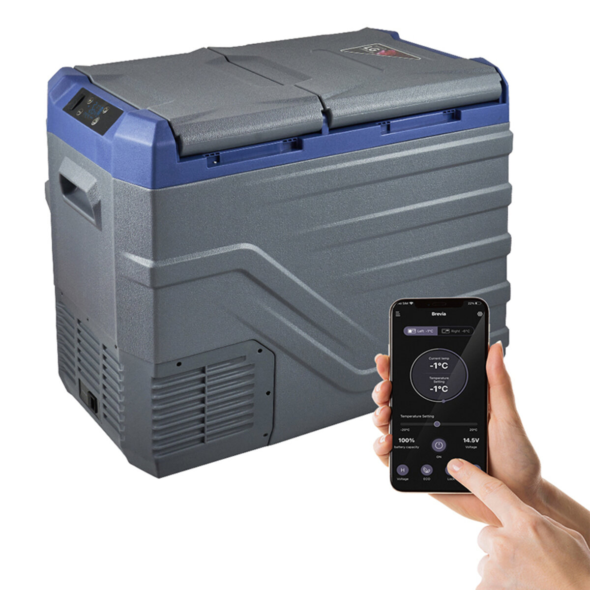 Холодильник автомобільний Brevia 39л (компресор LG) двокамерний 22965 (22965) дивитися фото №4
