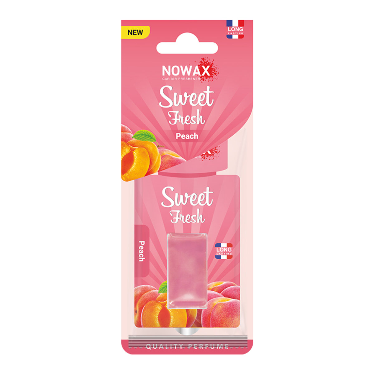 Автомобільний Ароматизатор мембранний Nowax Sweet Fresh - Peach (NX00126) | Аромат: Фруктовий дивитися фото №1