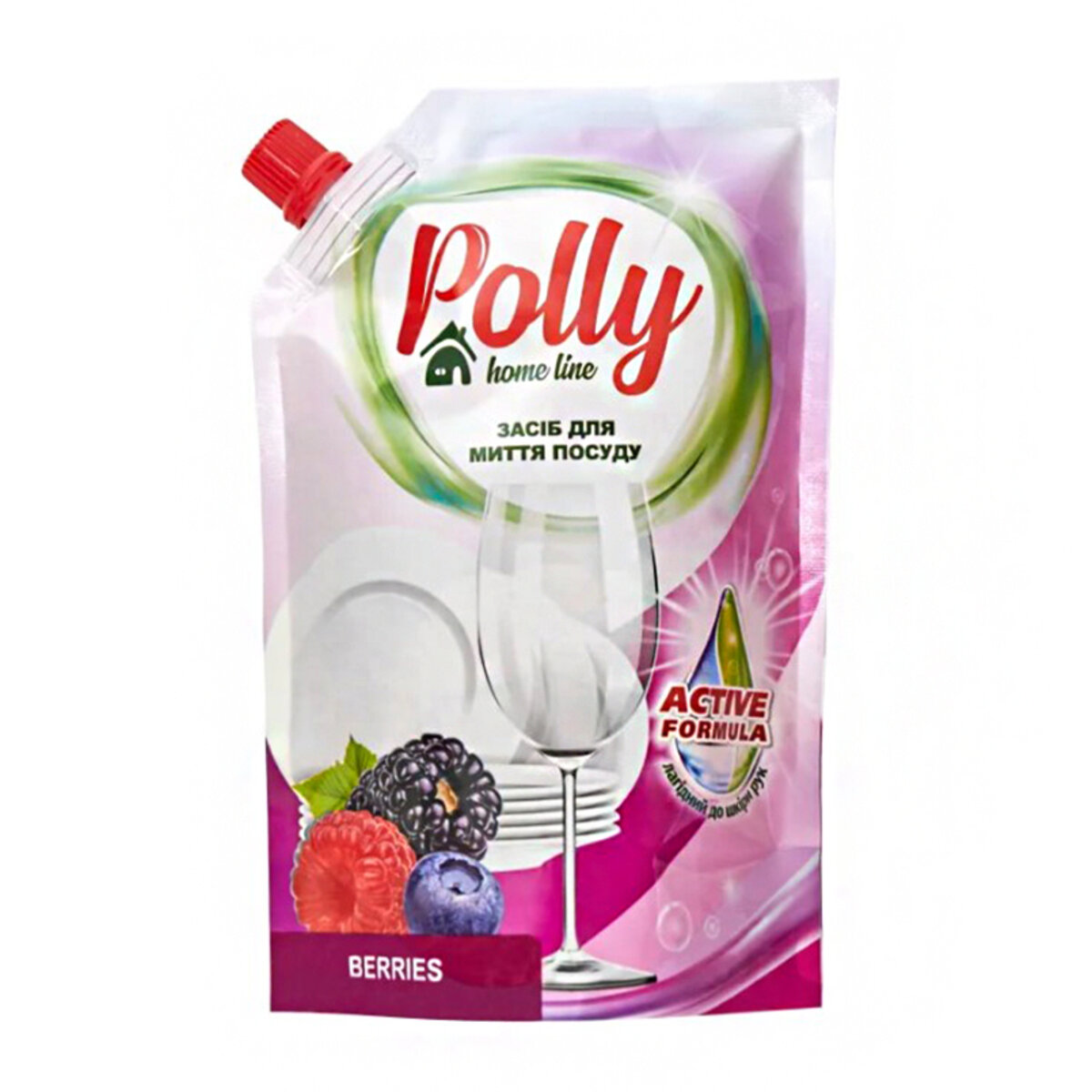 Засіб для миття посуду POLLY ягоди дой-пак, 500мл (PO52148) дивитися фото №1