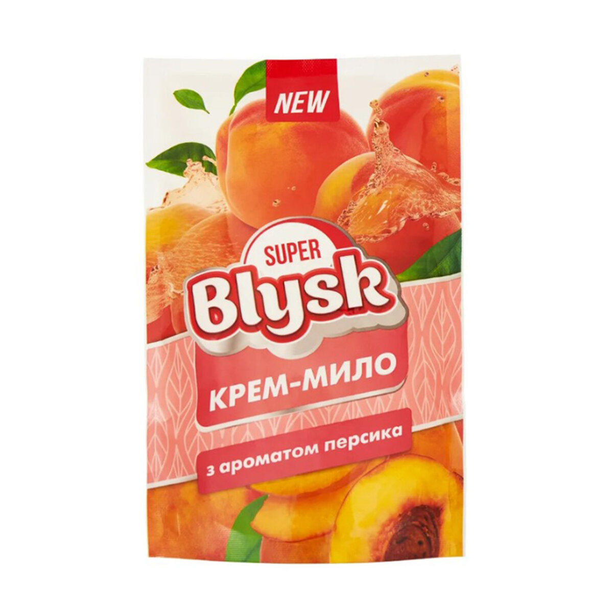 Рідке крем-мило Super Blysk Персик дой-пак, 460мл (SB52001) дивитися фото №1