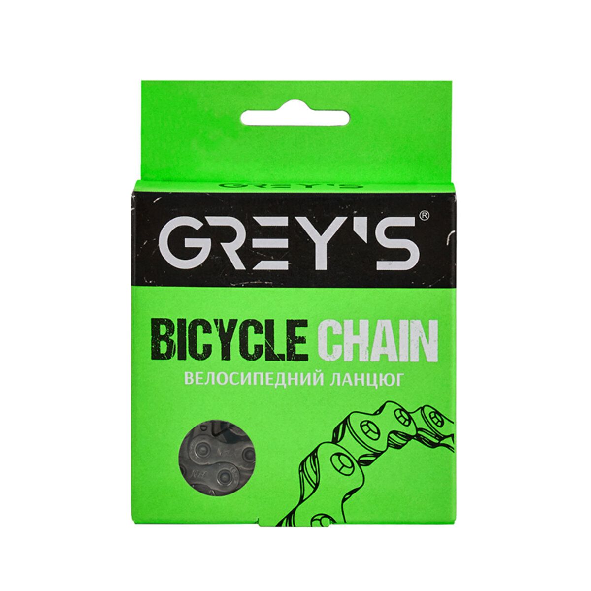 Ланцюг велосипедний Greys 12шв. S12 Silver/Silver, 126 ланок (GR24112) дивитися фото №2