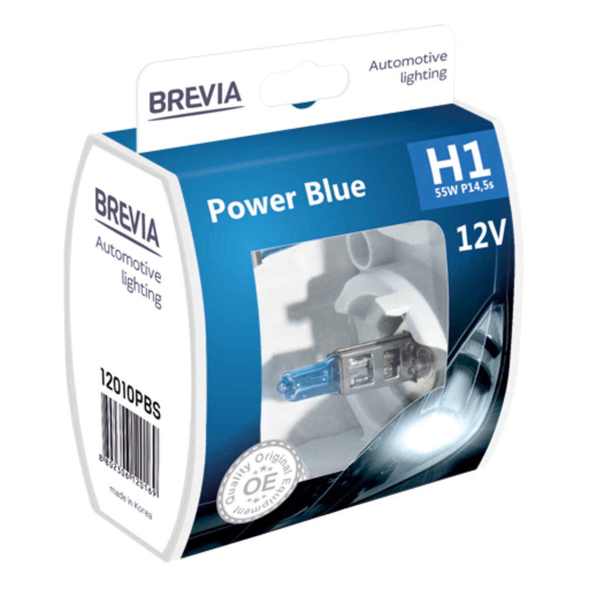 Галогенова лампа Brevia H1 12V 55W P14.5s Power Blue S2 (12010PBS) дивитися фото №1