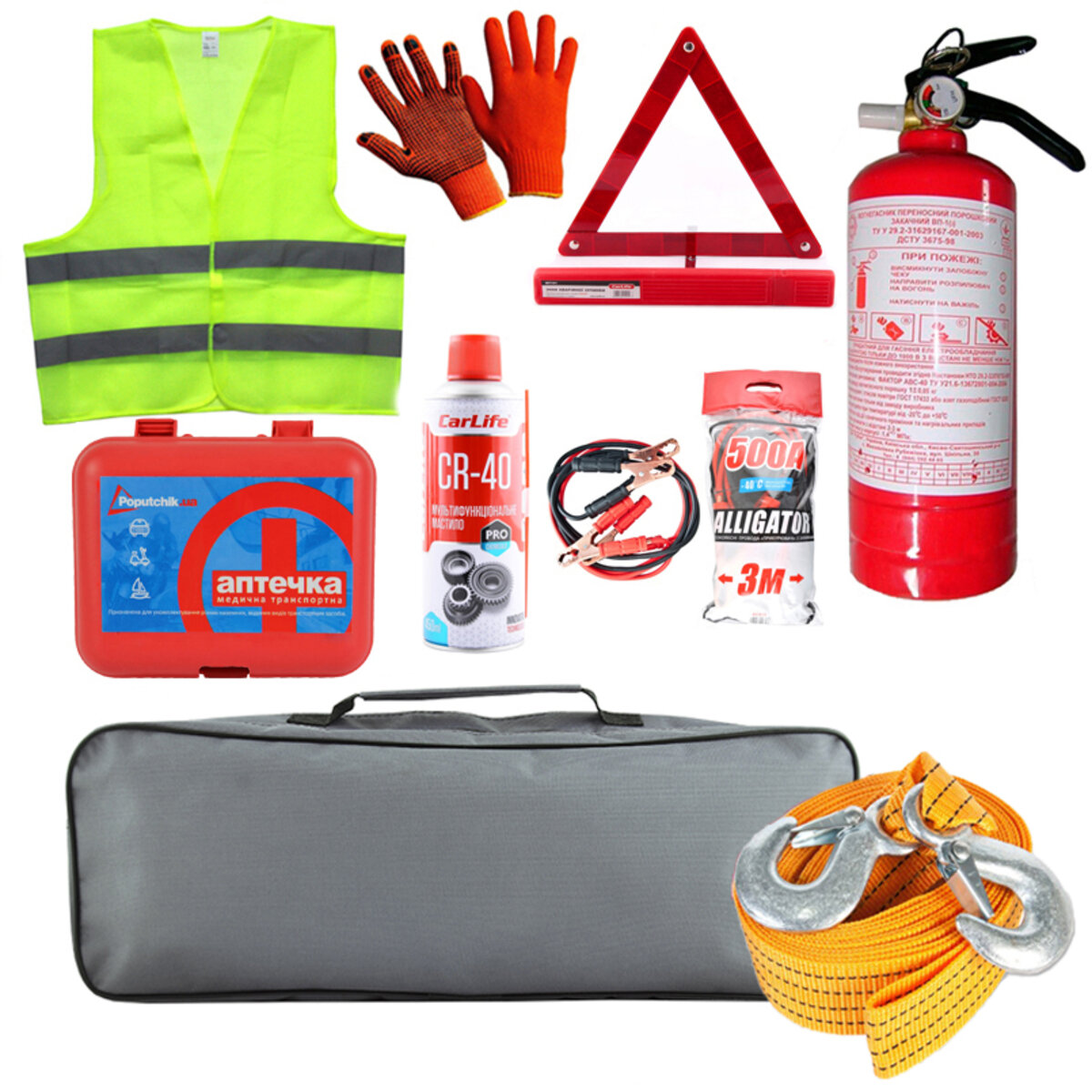 Набор автомобилиста для кроссоверов и внедорожников с тросом LIDO-2 (na_31) смотреть фото №1