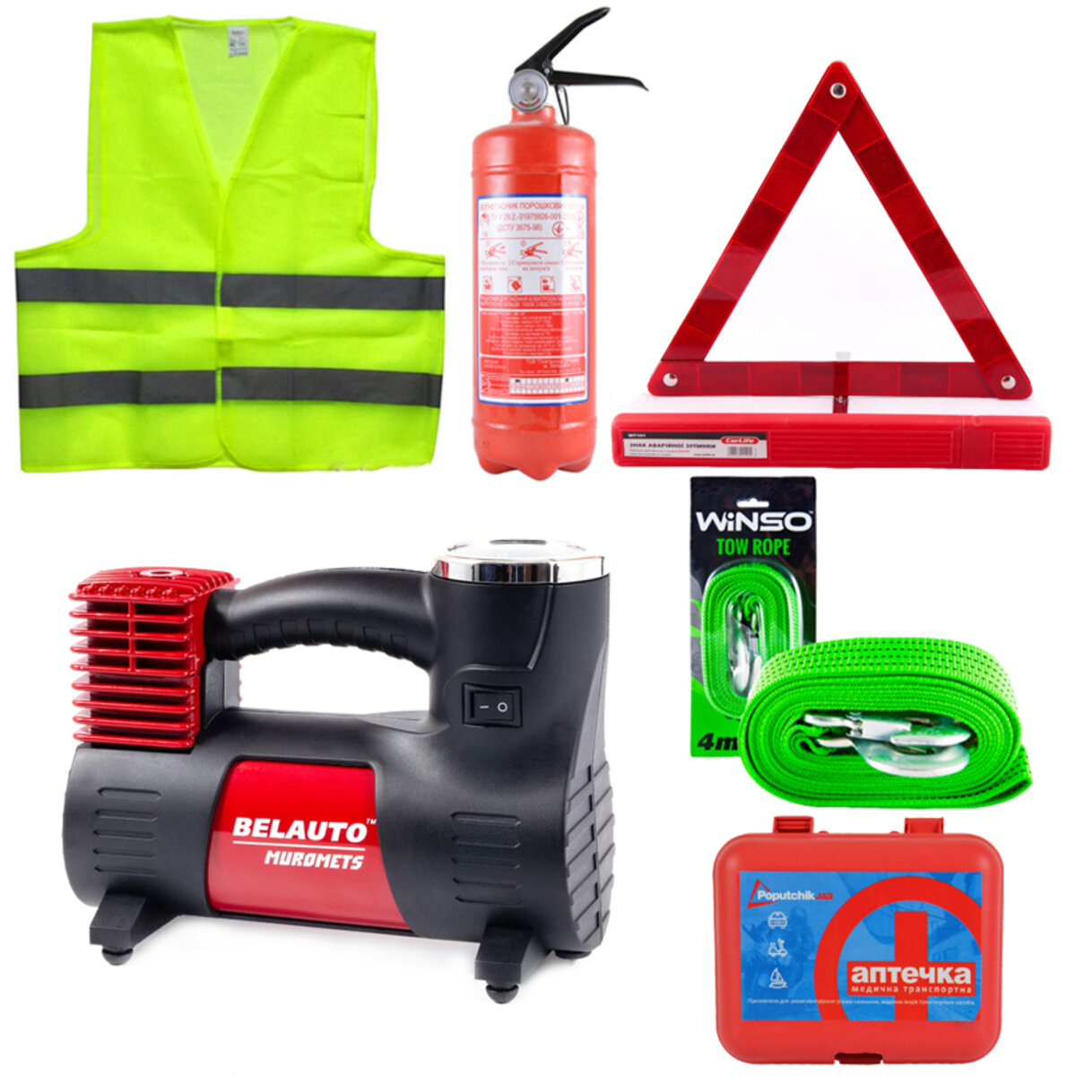 Набор автомобилиста с мощным компрессором (na_23) смотреть фото №1