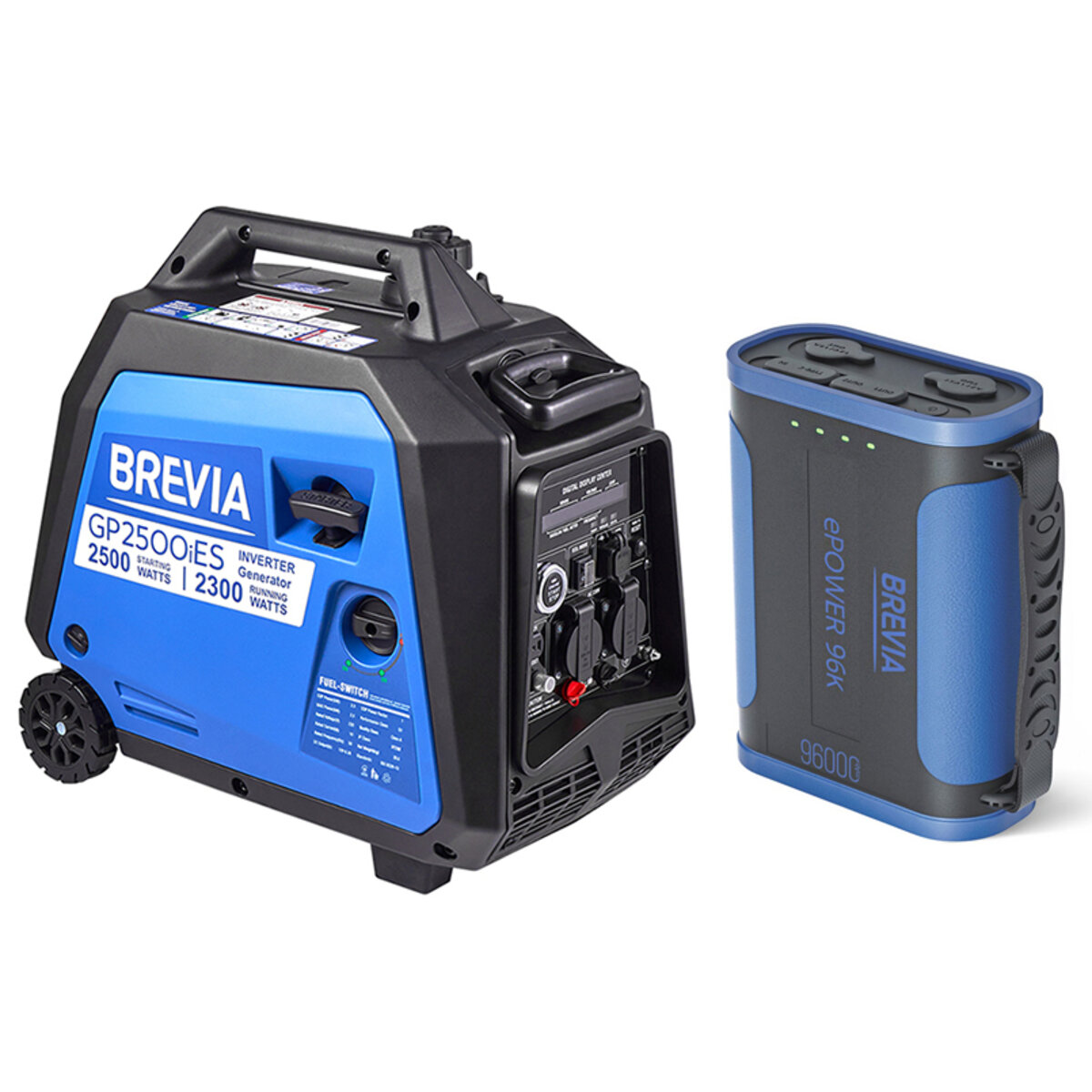 Комплект генератор інверторний Brevia 2,5кВт (ном 2,3кВт) з електростартером + повербанк (Power Bank) Brevia ePower 96Ah (gs_14) дивитися зображення №1