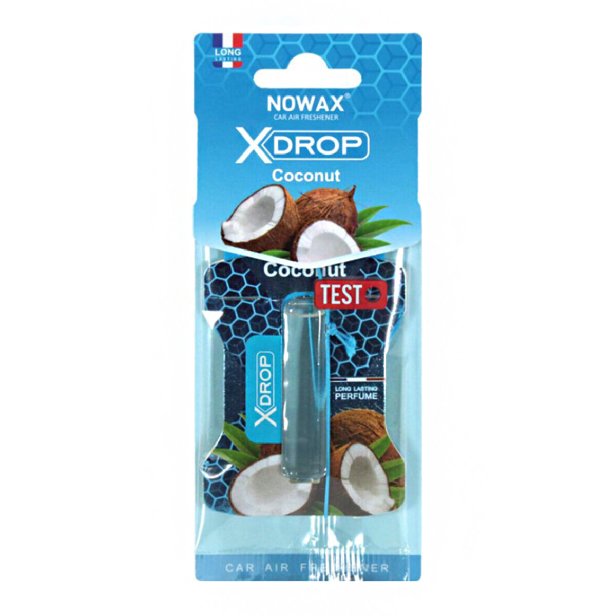 Автомобільний Ароматизатор целюлозний з капсулою Nowax серія X Drop - Coconut (NX07728) | Аромат: Фруктовий дивитися фото №1