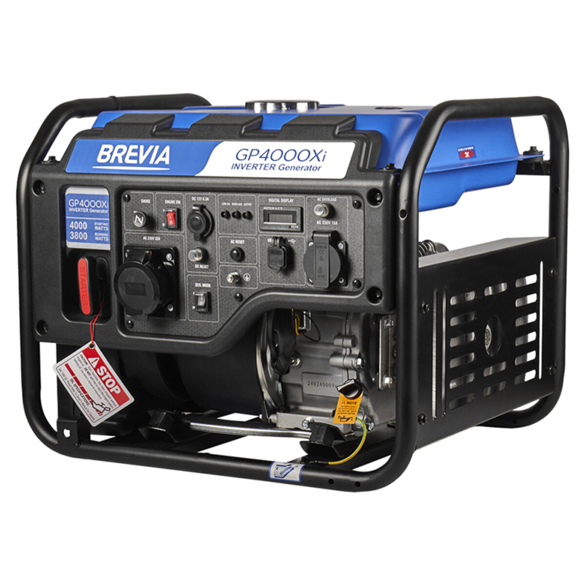 Генератор Brevia інверторний бензиновий 4,0кВт (ном 3,8кВт) (GP4000Xi) дивитися фото №1