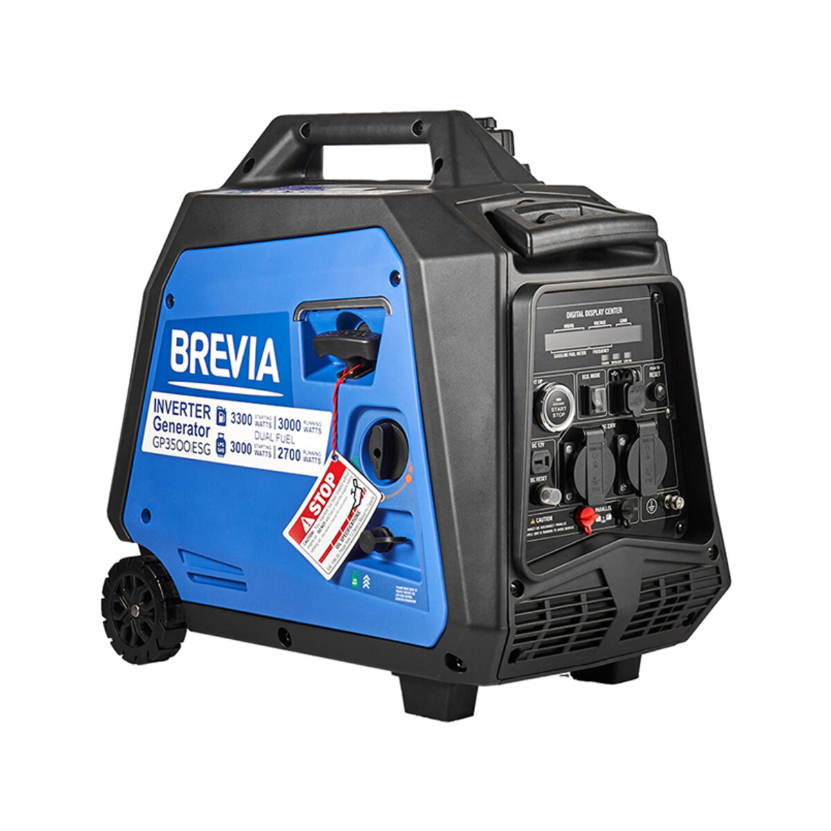Генератор Brevia інверторний газобензиновий 3,3кВт DUAL FUEL (ном 3,0кВт) з електростартером (GP3500iESG) дивитися фото №1