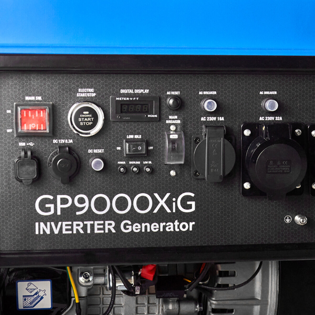 Генератор Brevia інверторний газобензиновий 9,0кВт (ном 8,5кВт) з електростартером (GP9000XiG) дивитися фото №2