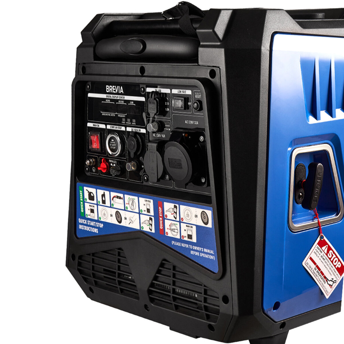 Генератор Brevia інверторний бензиновий 5,5кВт (ном 5,0кВт) з електростартером GP5500iES (GP5500iES) дивитися фото №6