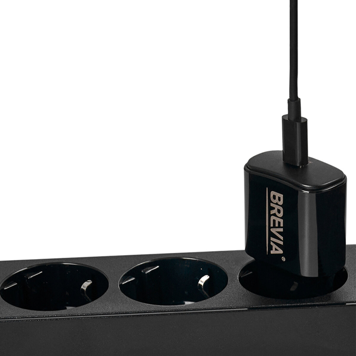 Мережевий зарядний пристрій Brevia ePower PD20W USB-C чорний (45020CB) дивитися фото №5