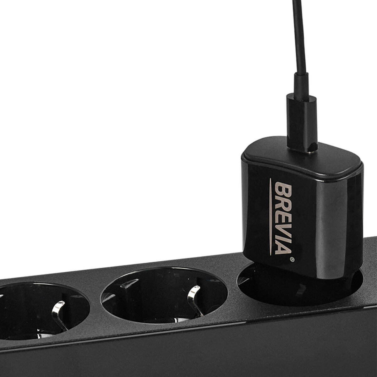 Мережевий зарядний пристрій Brevia ePower PD20W + кабель USB-C to Lightning 1м чорний (45020CLB) Зображення №5 Мережевий зарядний пристрій Brevia ePower PD20W + кабель USB-C to Lightning 1м чорний (45020CLB) дивитися фото №5