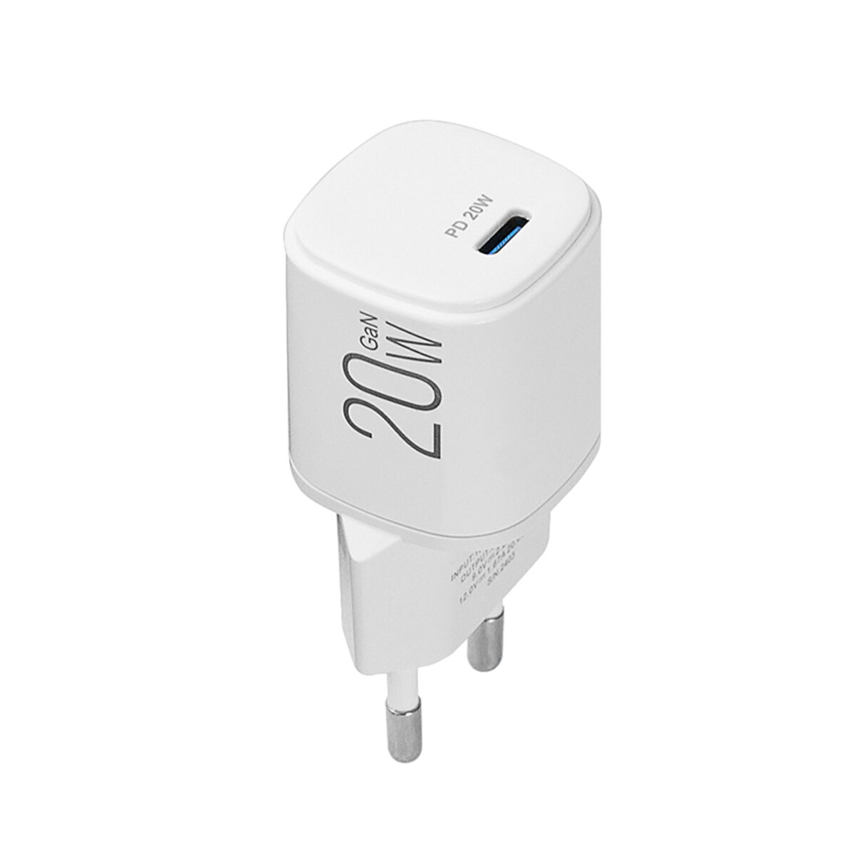 Мережевий зарядний пристрій Brevia ePowerGaN PD20W USB-C білий (44020GCW) дивитися фото №2