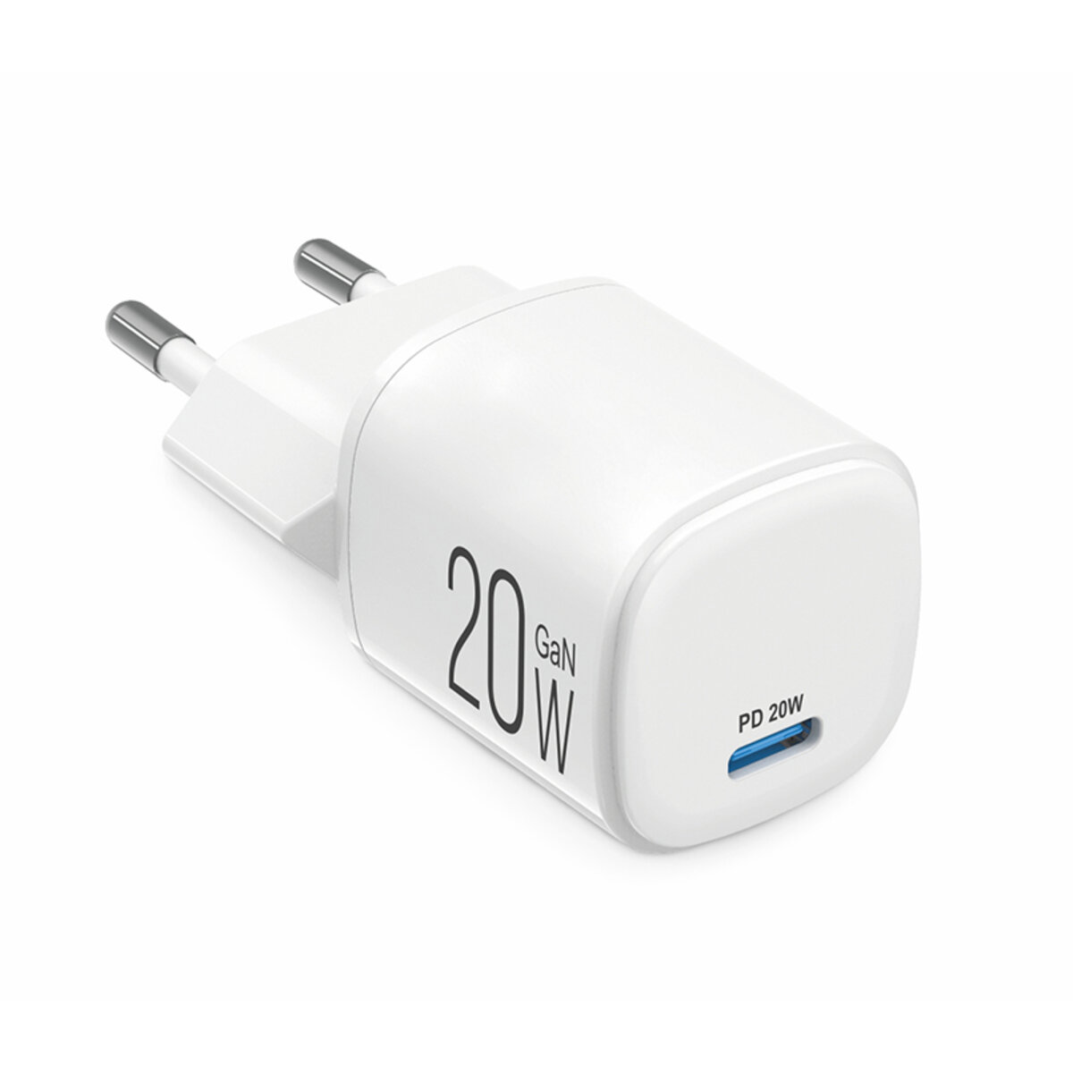 Мережевий зарядний пристрій Brevia ePowerGaN PD20W USB-C білий (44020GCW) дивитися фото №1