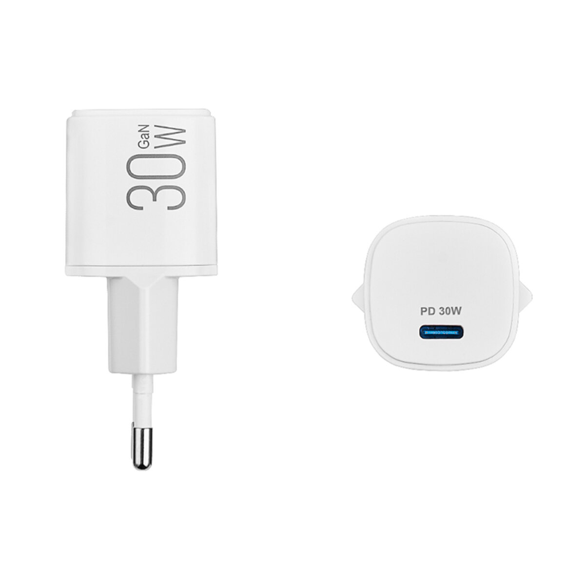 Мережевий зарядний пристрій Brevia ePowerGaN PD30W USB-C білий (44030GCW) дивитися фото №3