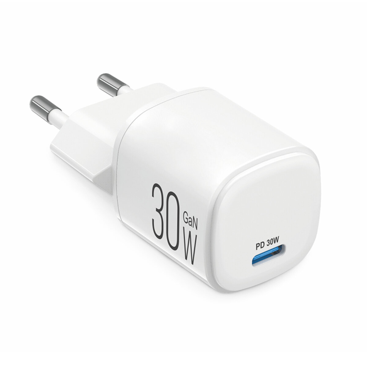 Мережевий зарядний пристрій Brevia ePowerGaN PD30W USB-C білий (44030GCW) дивитися фото №1