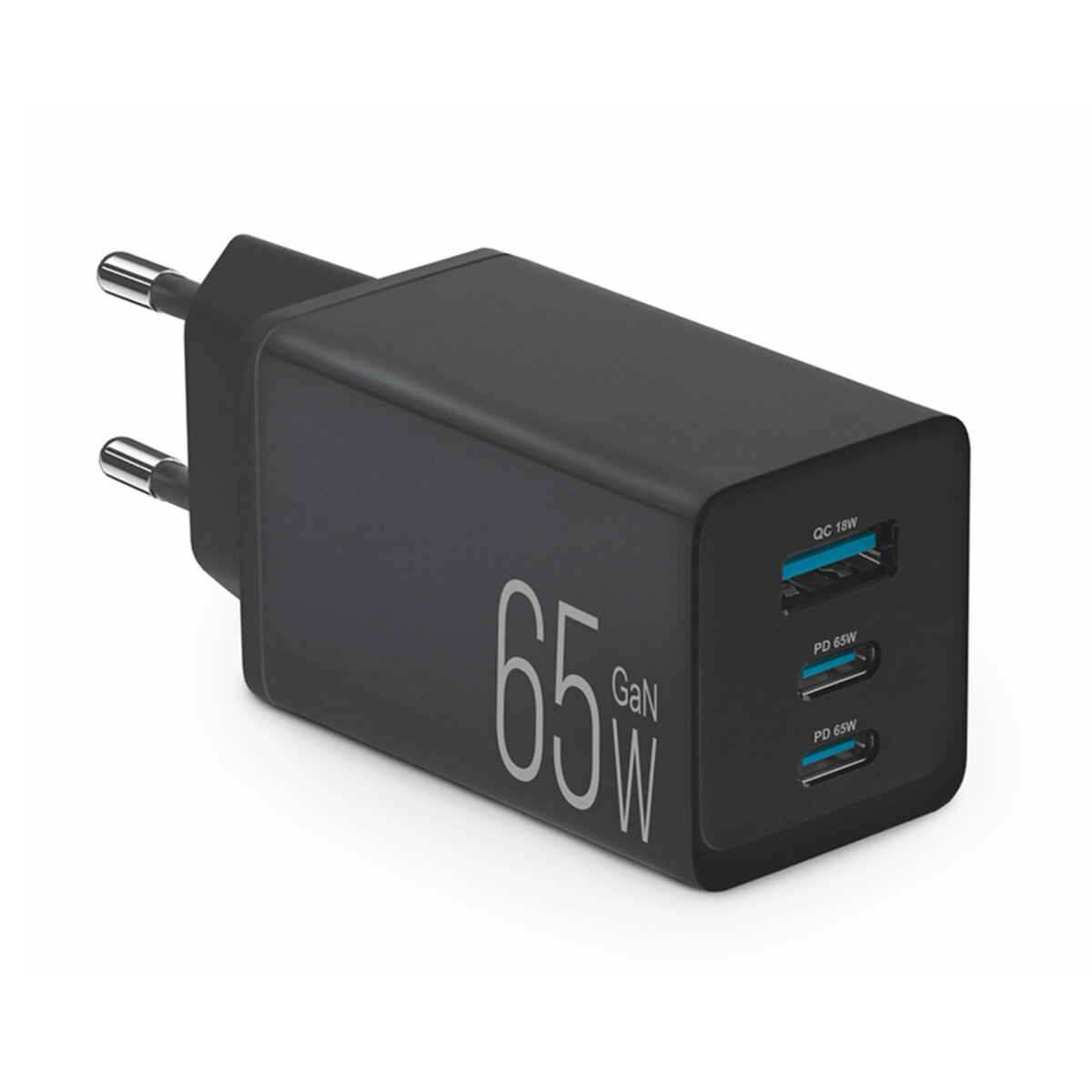Мережевий зарядний пристрій Brevia ePowerGaN PD65W 2xUSB-C+USB-A чорний (44065GDCUB) Зображення №1 Мережевий зарядний пристрій Brevia ePowerGaN PD65W 2xUSB-C+USB-A чорний (44065GDCUB) дивитися фото №1