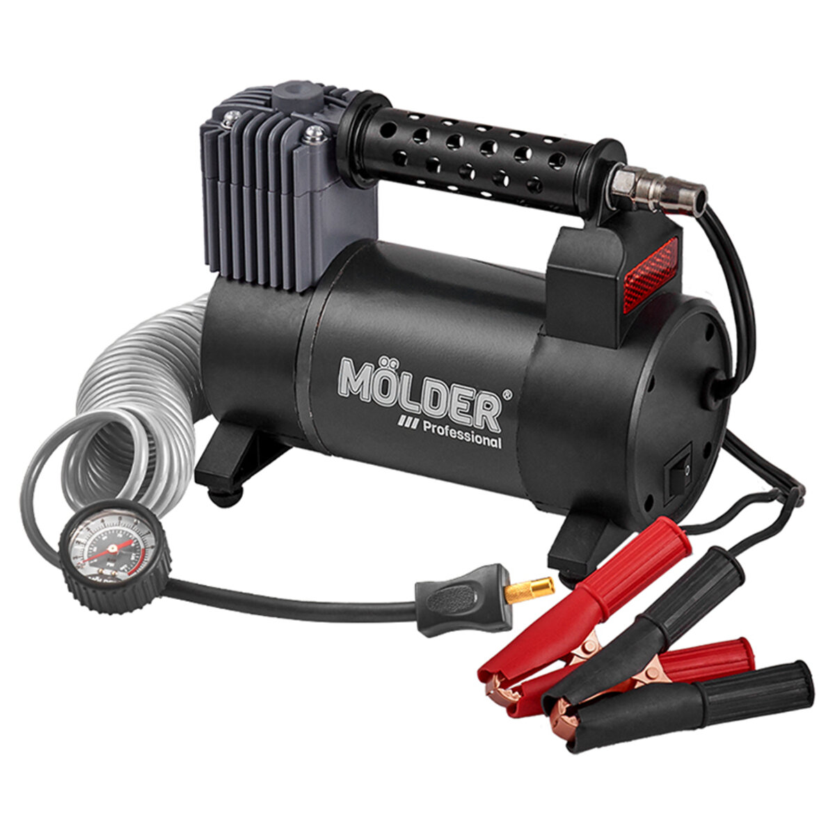 Компресор автомобільний Molder Max Air 12В, 170Вт, 10 Атм, 40 л/хв із зажимами АКБ MA25130 (MA25130) дивитися фото №1