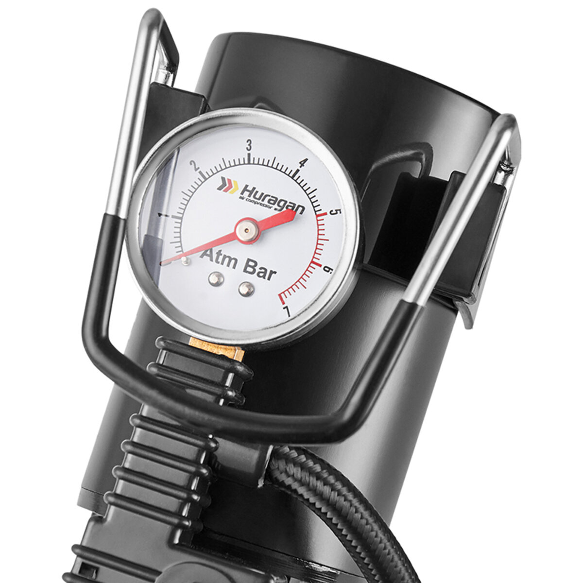 Компресор автомобільний Huragan 12В, 7 Атм, 37 л/хв H0200 (H0200) дивитися фото №5