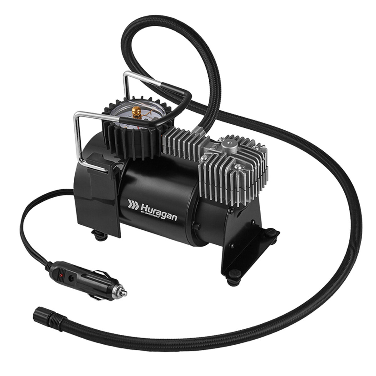 Компресор автомобільний Huragan з автостопом 12В, 7 Атм, 37 л/хв H0400 (H0400) дивитися фото №1