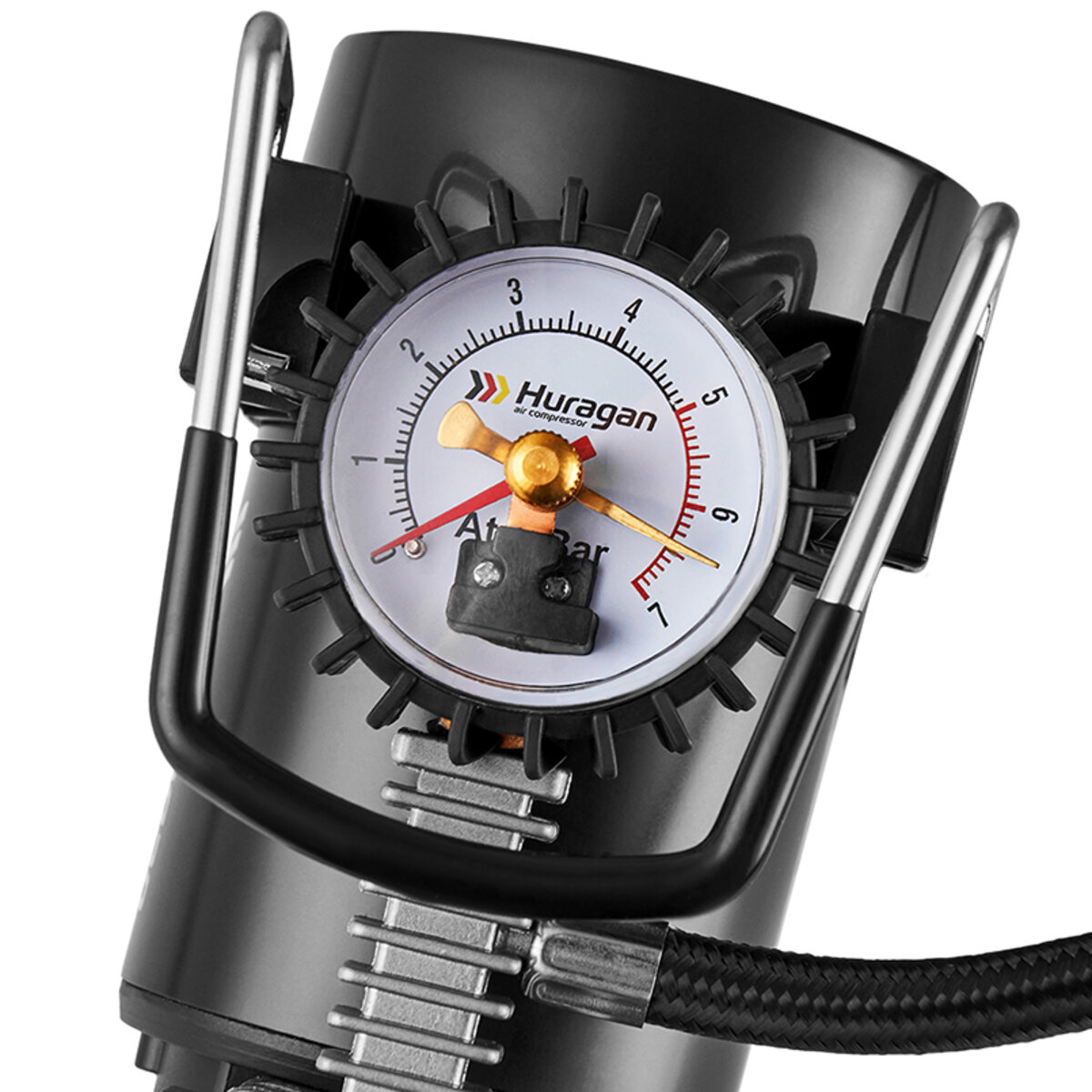 Компресор автомобільний Huragan з автостопом 12В, 7 Атм, 37 л/хв H0400 (H0400) дивитися фото №4