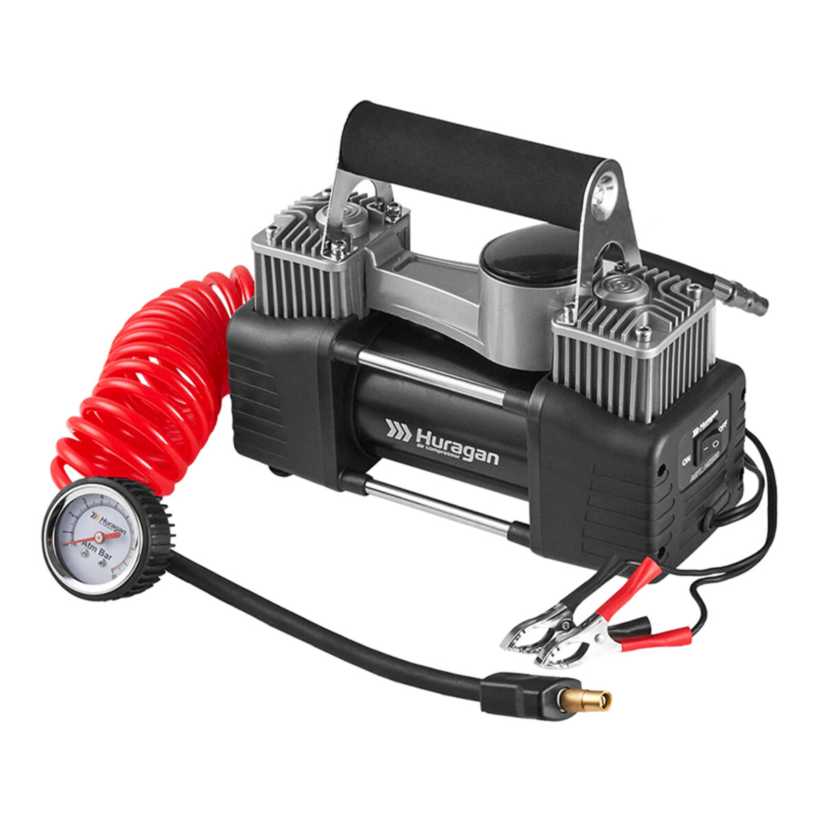Компресор автомобільний Huragan 12В, 7 Атм, 85 л/хв H0500 (H0500) дивитися фото №1