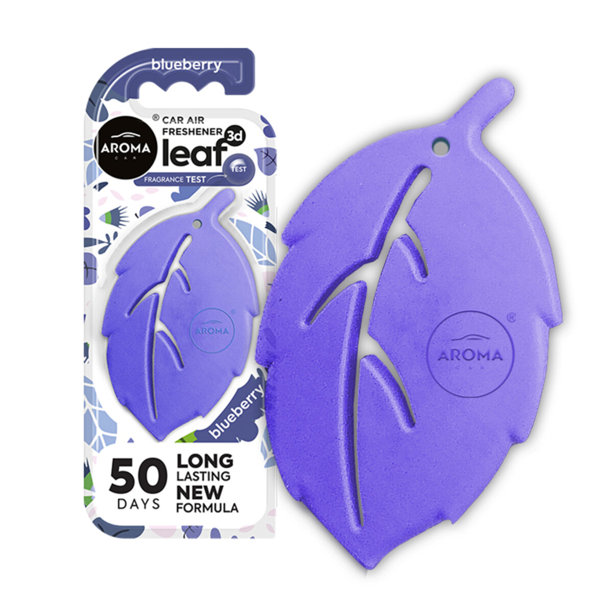 Автомобільний Ароматизатор Aroma Car Leaf 3D - Blueberry сухий (12017) | Аромат: Ягідний дивитися фото №1