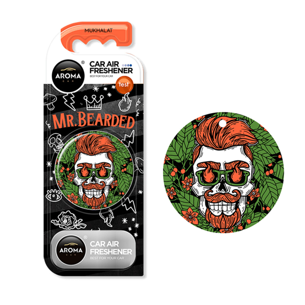 Автомобільний Ароматизатор Aroma Car Polymer Circle Mr.Bearded - Mukhalat сухий (10894) | Аромат: Парфуми дивитися фото №1
