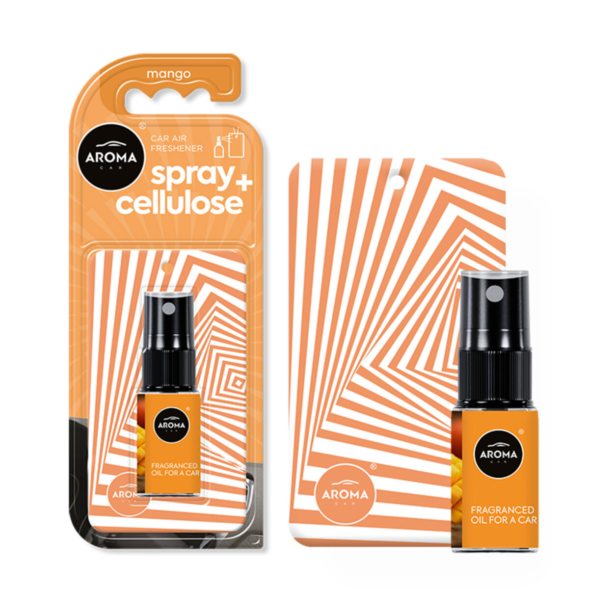 Ароматизатор Aroma Car Spray 20мл & Cellulose - Mango для салону авто (11899) дивитися фото №1