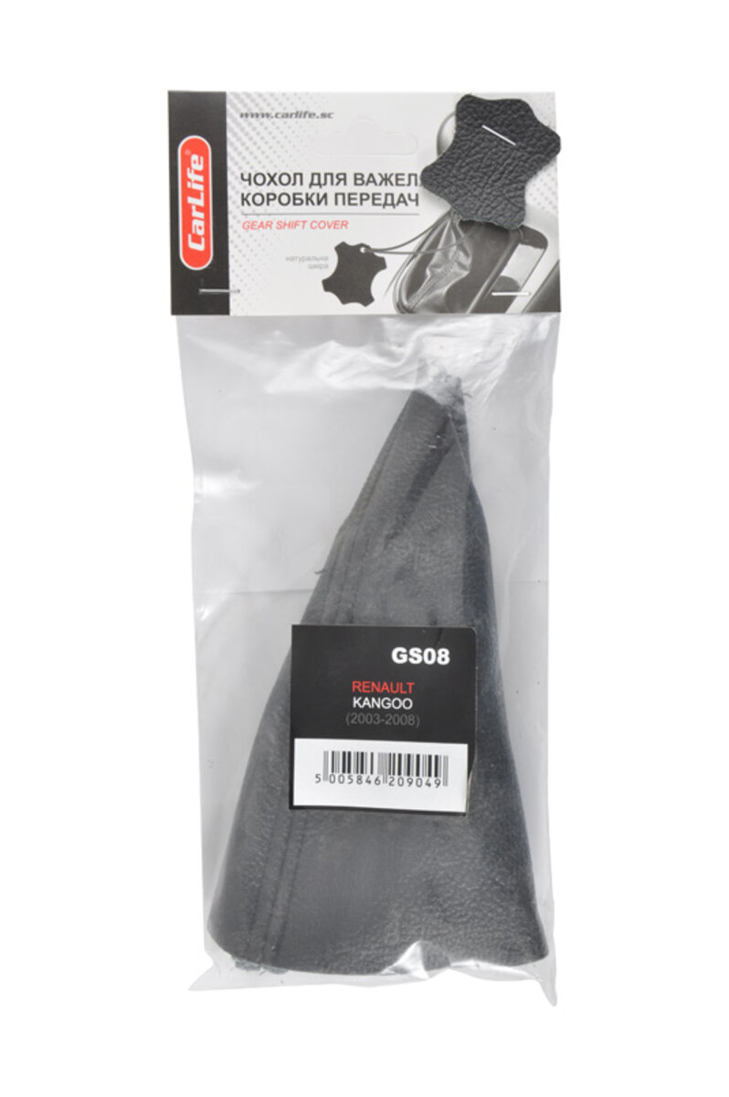 Чохол на важіль КПП Renault Kangoo, чорний (GS 08) дивитися фото №1