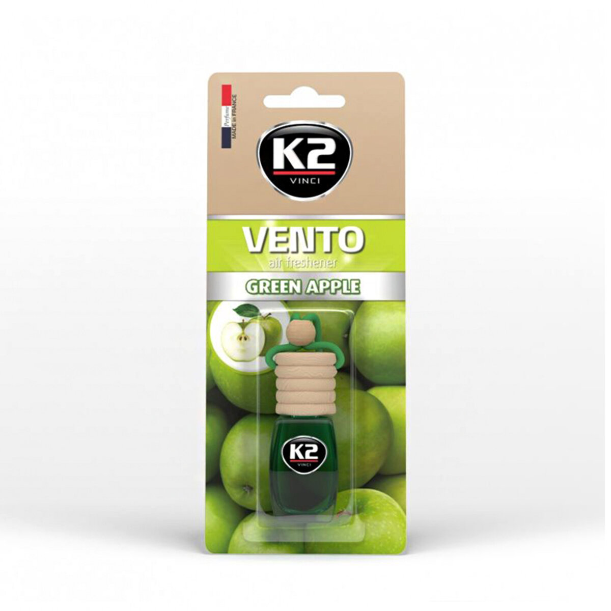 Автомобільний Ароматизатор K2 Vento - Зелене яблуко 8мл (V451) | Аромат: Фруктовий дивитися фото №1