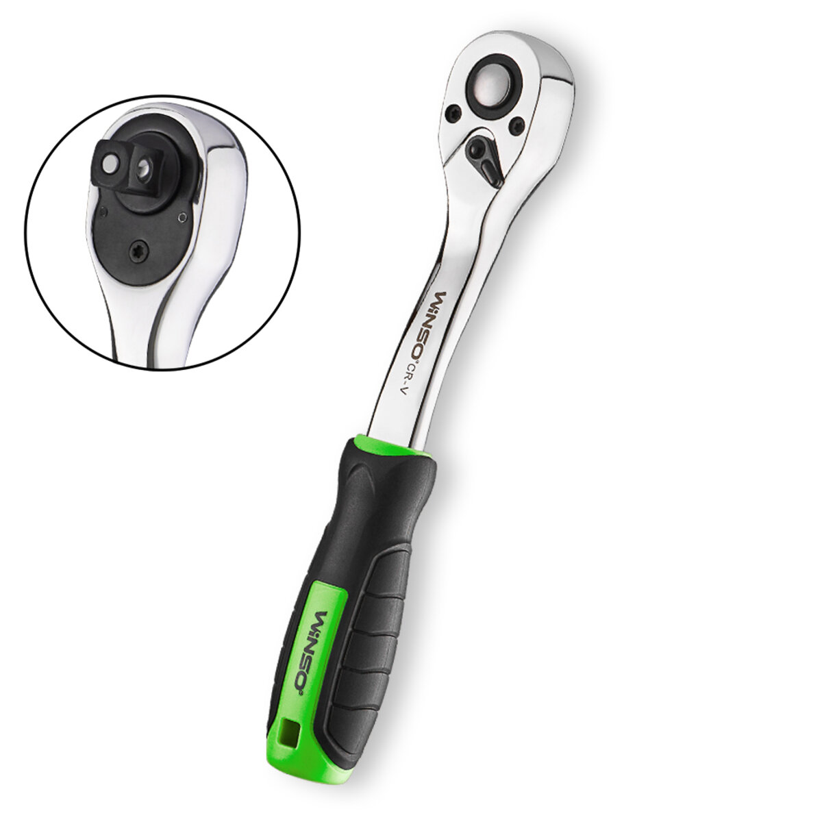 Професійний набір головок торцевих з тріскачкою та подовжувачем Winso Pro 1/2 72Т CR-V 8-32мм 20шт (902020) дивитися фото №2