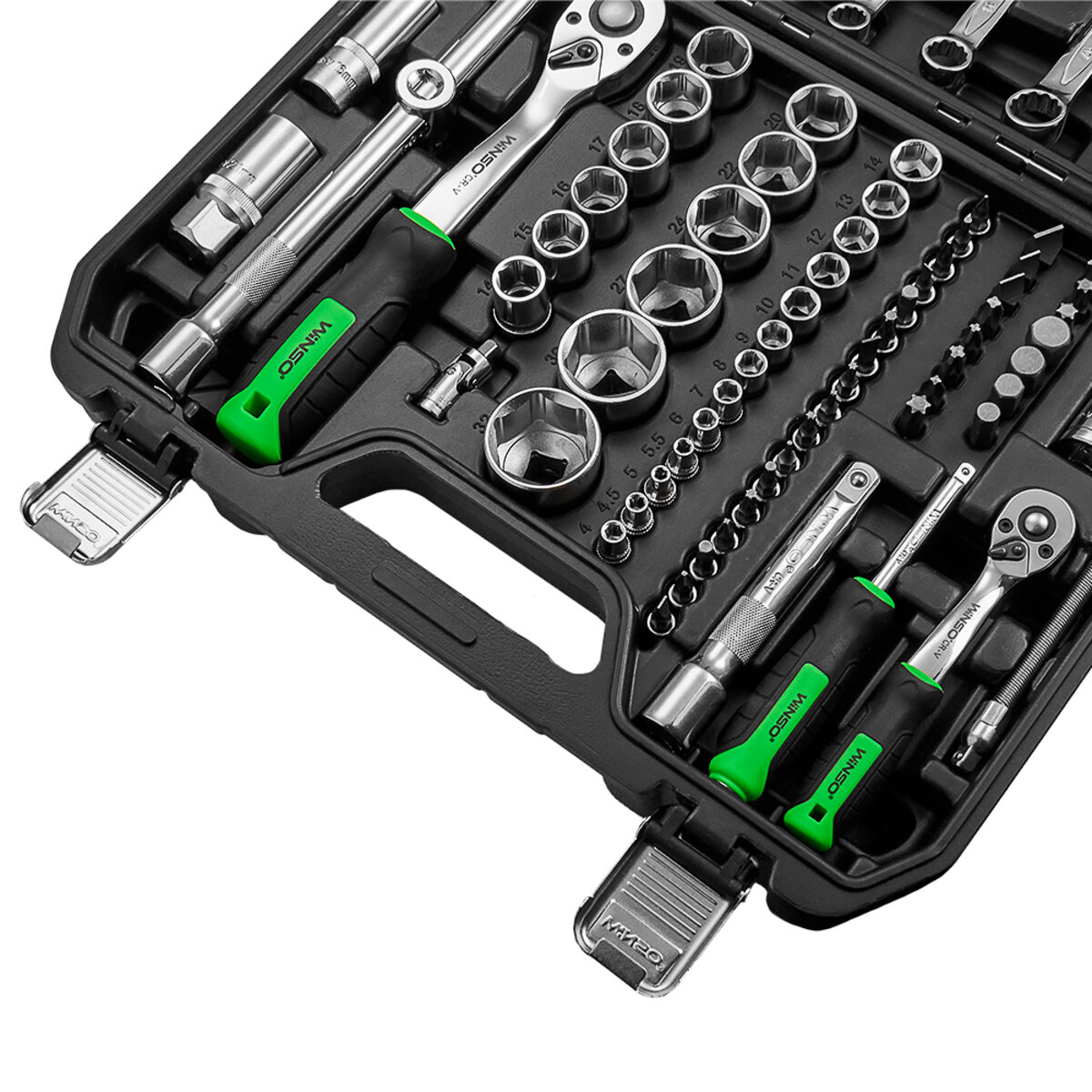 Професійний набір інструментів в кейсі Winso Pro 1/2, 1/4 72 T, CR-V, 82од. (924082) дивитися фото №7