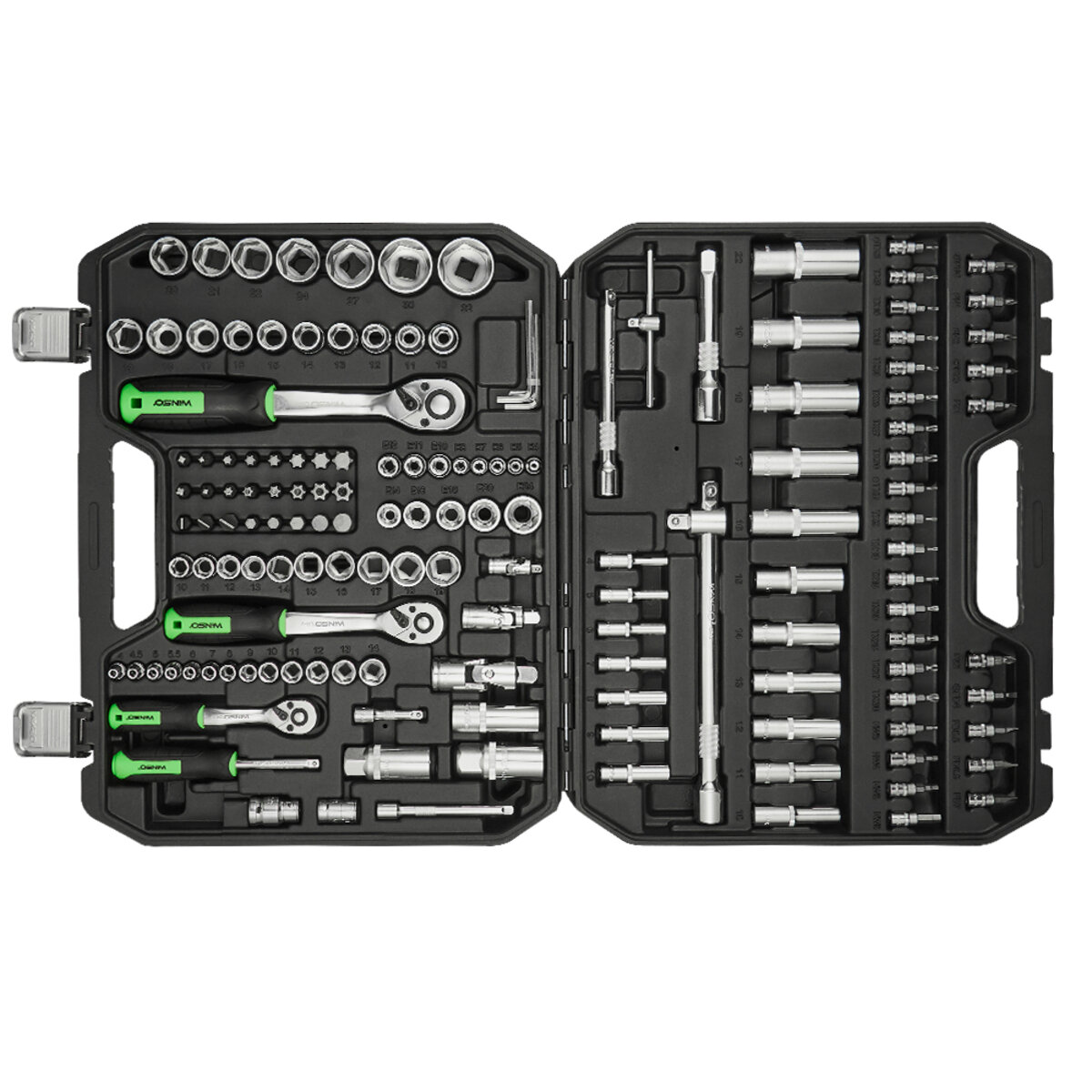 Професійний набір інструментів в кейсі Winso Pro 1/2, 1/4, 3/8 72T, CR-V, 150од. (924150) дивитися фото №3