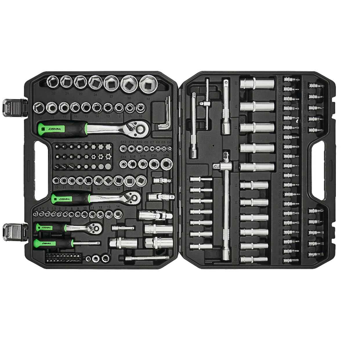 Професійний набір інструментів в кейсі Winso Pro 1/2, 1/4, 3/8 72T, CR-V, 171од. (924171) дивитися фото №3