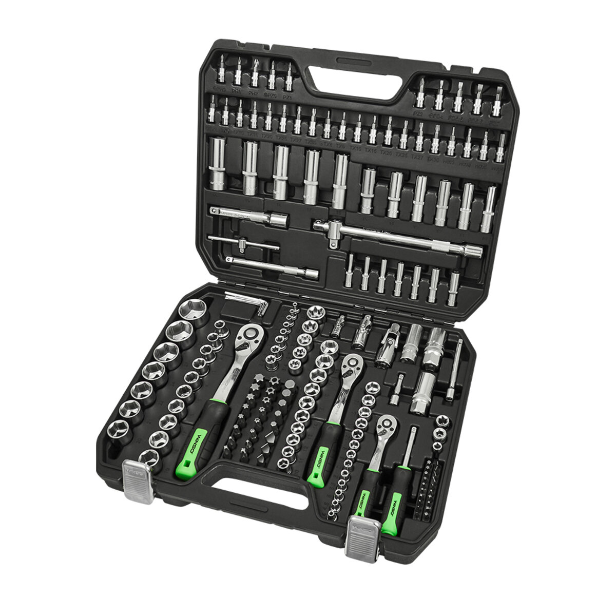 Професійний набір інструментів в кейсі Winso Pro 1/2, 1/4, 3/8 72T, CR-V, 171од. (924171) дивитися фото №1