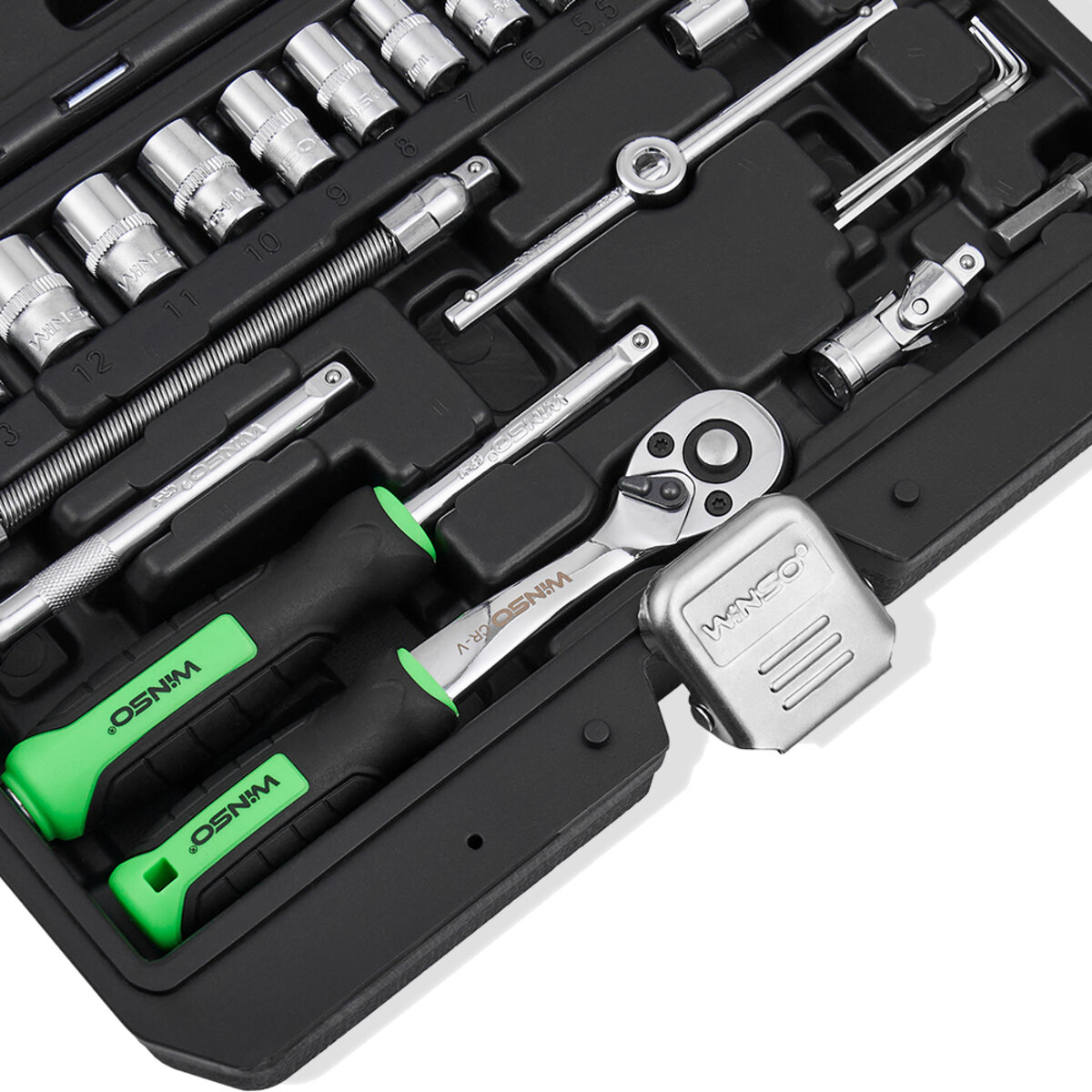 Професійний набір інструментів в кейсі Winso Pro 1/4 72 T, CR-V, 46од. (904046) дивитися фото №8