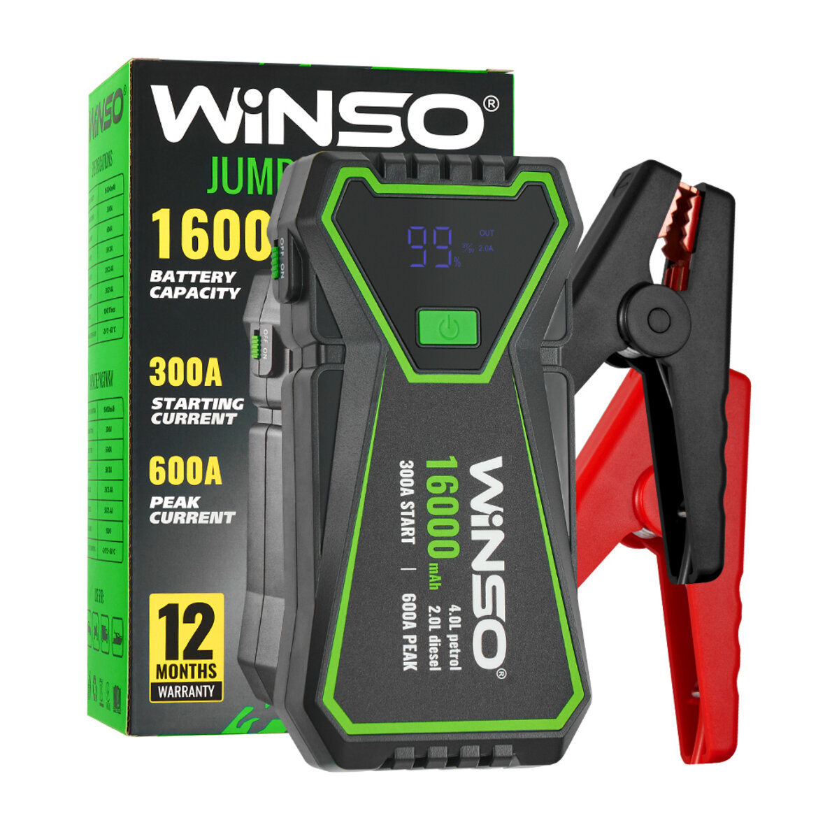 Бустер (пусковий пристрій) Winso Jump Starter 300A/600A 16000mAh 140300 (140300) дивитися фото №4