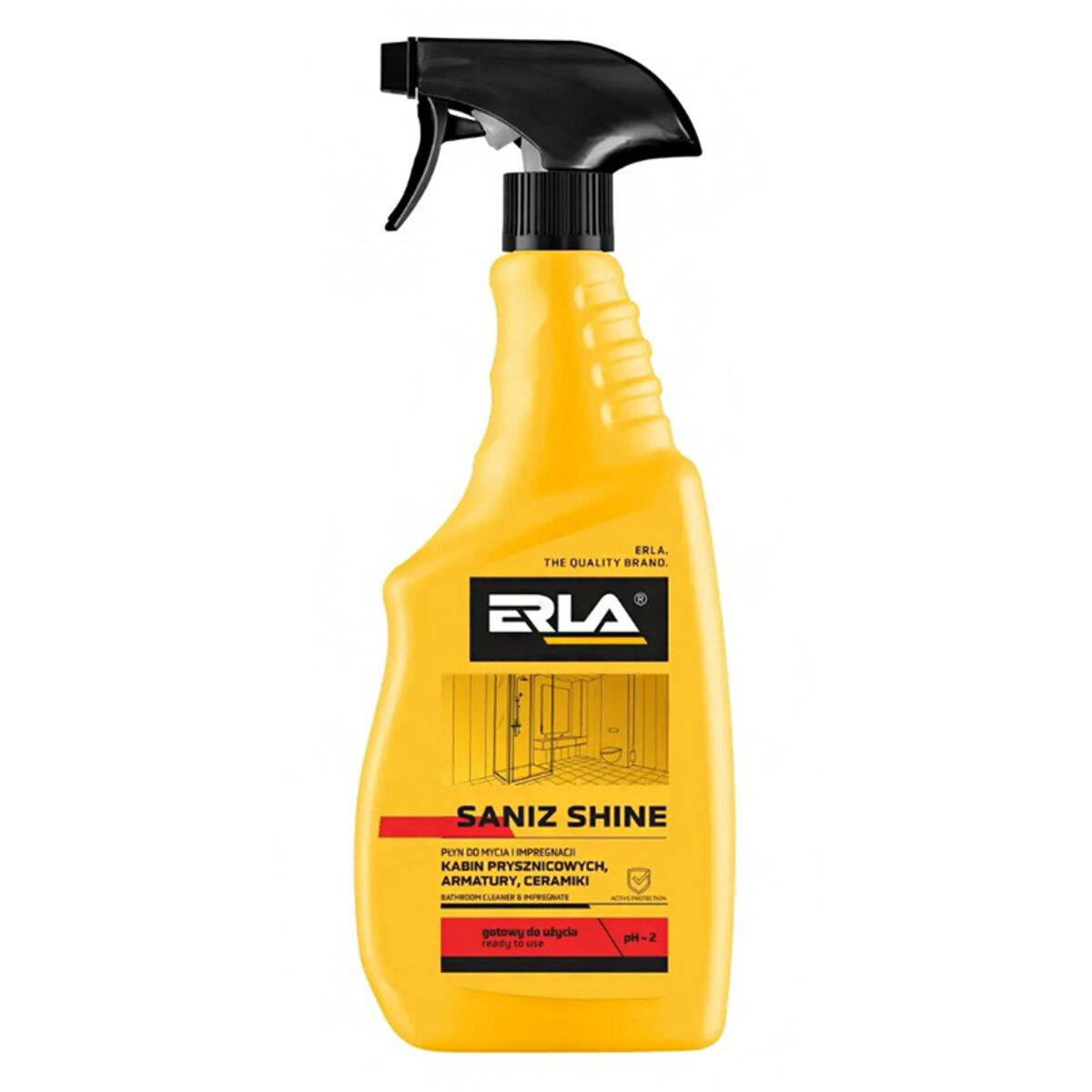 Очищувач для ванних кімнат Erla Saniz Shine, 750мл (R3001						) дивитися фото №1