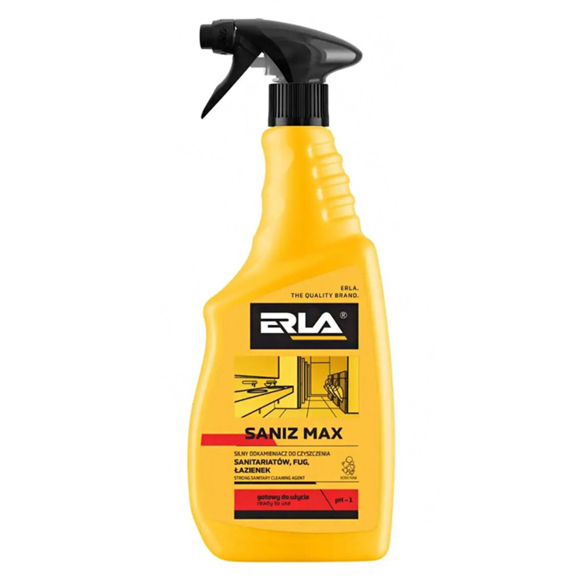 Очищувач для ванних кімнат Erla Saniz Max, 750мл (R3011						) дивитися фото №1