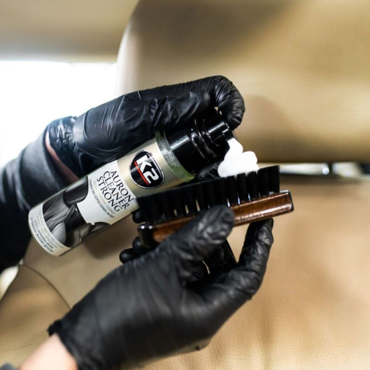 Щітка для чищення шкіряної та тканинної оббивки K2 Auron Brush (G450) дивитися фото №2